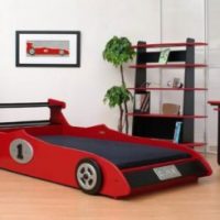 Kids Room Red Bedroom Furniture With Racing Car Theme 560x245 Cute-Fire-Truck-Bedding-Shape-For-Boys-Bedroom-560x400