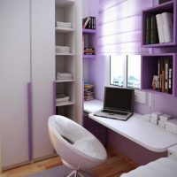 Kids Room Simple Cabinets And Study Desk With White Purple Color Theme 560x487 Grey-Tiny-Toys-Room-Design-For-Small-Minimalistic-Children-Room-560x397