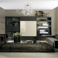 Living Room Simple Table Chair Sets With Elegant Lamps Shelf-Divider-between-the-Bedroom-and-Living-Room