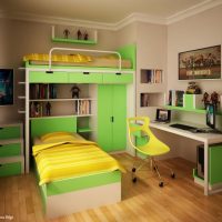 Teen Room Teen Room By Semsa With Bunk Beds And Very Bright Green And Yellow Furniture 560x417 3D-Pink-Teen-Room-By-FEG-560x353
