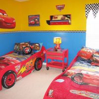 Kids Room Thumbnail size Cool Blue And Red Car Bedding Design 560x278