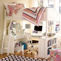 Architecture White Bunker Beds Furniture For Dorm Room1 560x560 Green-Dorm-Room-With-White-Furniture-And-Black-Polka-Dot-Accesories1-560x560