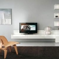 Ideas White LCD TV Wall Furniture Mix Wood 560x325 Ecological-Living-Room-Area-With-TV-Setups-560x325