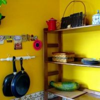 Interior Design Thumbnail size Atractive Yellow Kitchen Racks