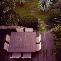 Garden Thumbnail size Awesome Backyard Landscaping Designs With Simple Outdoor Dining Table
