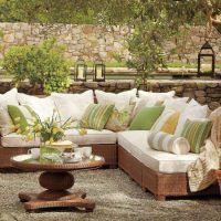 Furniture Thumbnail size Beautiful Outdoor Garden With Cool And Natural Rattan Lounge Sets
