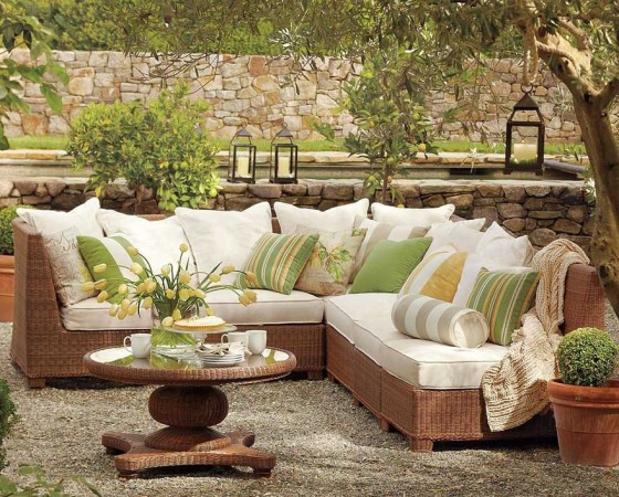 Furniture Beautiful Outdoor Garden With Cool And Natural Rattan Lounge Sets Charming Beautiful Furniture Sets For Outdoor Design Inspirations