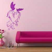 Interior Design Thumbnail size Beautiful Pink Room With Purple Cupid Love Stickers