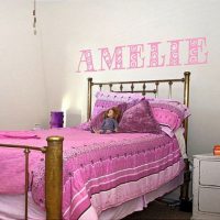 Kids Room Thumbnail size Beautiful Unique Pink Beds With Creative Name Letter For Wall Decor
