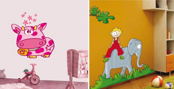 Cartoon Animal Theme Wall Stickers Design Kids Room