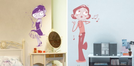 Cartoon Vinyl Decal Wall Sticker For Girls Bedroom Kids Room