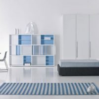 Teen Room Clean White And Blue Minimalistic Teen Room Design Ideas Cool-Blue-Teenager-Bedroom-Ideas-With-Graphical-Rugs-Design