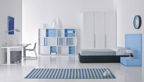 Clean White And Blue Minimalistic Teen Room Design Ideas Teen Room