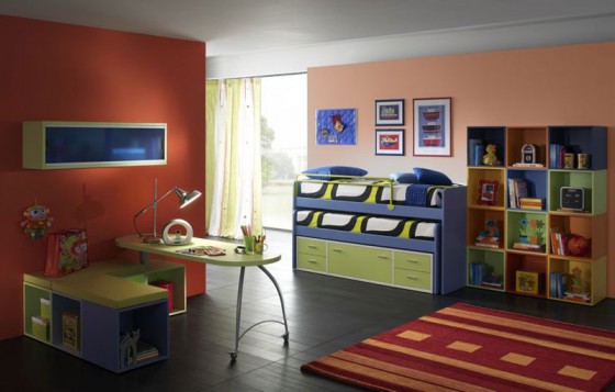Comfortable Bedroom Design Smart Furniture For Two Kids Kids Room