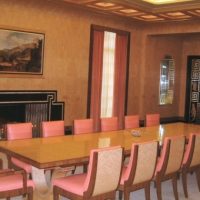 Dining Room Thumbnail size Eltham Palace Big Size Dining Room With Elegant Pink Wood Themes