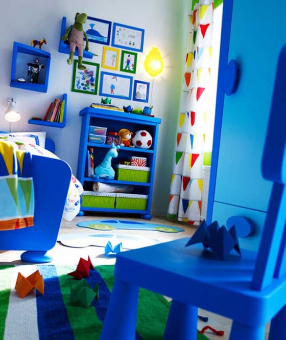 Fascinating Blue IKEA Kids Room Design With Colorful Kids Furniture Kids Room