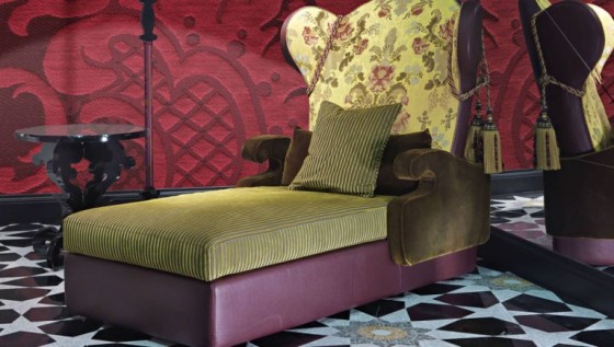 Italian Long Sofa With Classy Vibrant Color Furniture