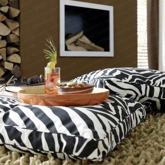 Large Zebra Floor Pillows Sets Detail Views Ideas