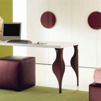 Teen Room Modern Luxury Green Maroon White Study Desk For Girls Room Glamorous-Girls-Bed-With-Italian-Design
