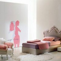 Teen Room Simple White Pink Bedroom With Princess Chair Glamorous-Girls-Bed-With-Italian-Design