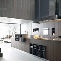 Kitchen Thumbnail size Very Stylish Contemporary Kitchen Picture Design With Stainless Steel Mixed Cognac Oak