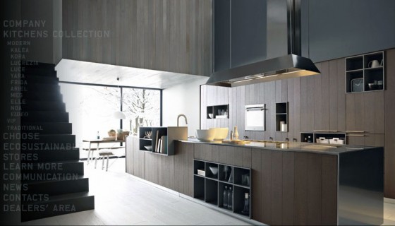 Kitchen Very Stylish Contemporary Kitchen Picture Design With Stainless Steel Mixed Cognac Oak Cool Contemporary Italian Kitchen Design by CesarCesar