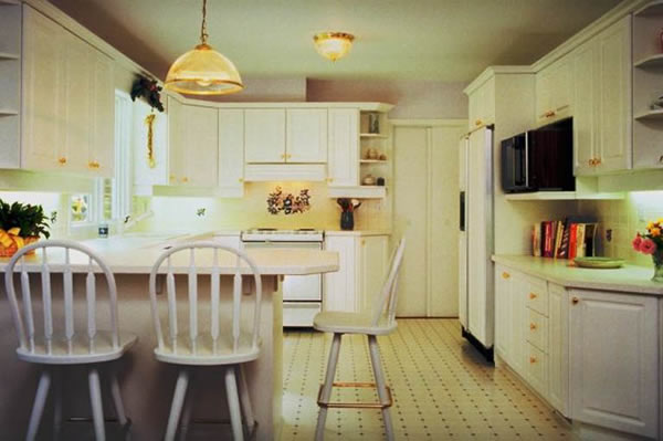 Kitchen Contemporary Kitchen White Paint Mesmerizing Paint Kitchen Cabinets White: Brighter Results for New Kitchen Colors