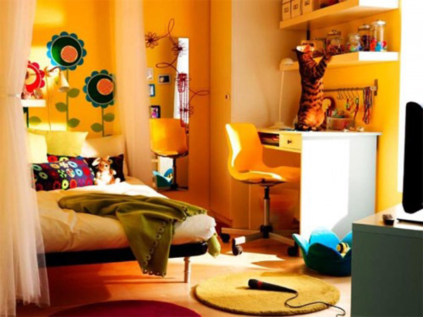 Fresh Yellow Bedroom Decor For Girls Teen Room
